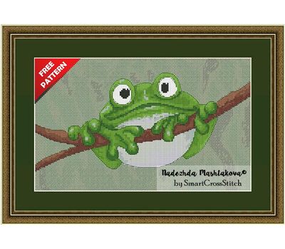 Frog Free cross stitch pattern