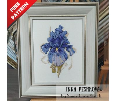 Iris free cross stitch pattern