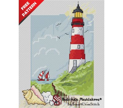 Lighthouse Free cross stitch chart