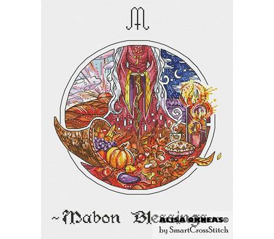 Mabon (Autumn Equinox) cross stitch