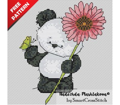 Cute Panda Free cross stitch