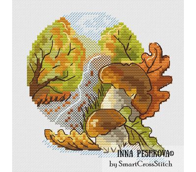 Penny Bun Mushrooms cross stitch