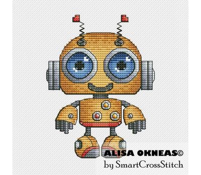 Robot #2 cross stitch pattern