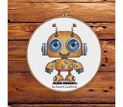Robot #2 cross stitch