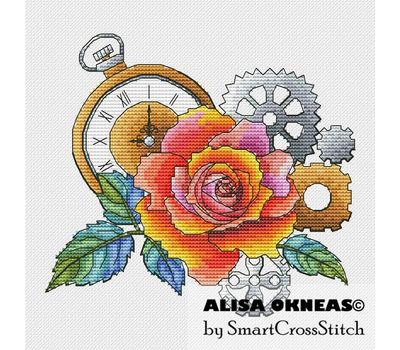 Steampunk Rose cross stitch