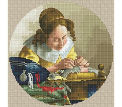 The Lacemaker by Veermer cross stitch