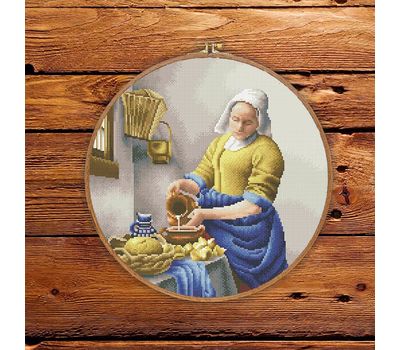 The Milkmaid by Veermer cross stitch pattern