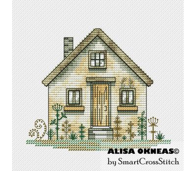 Watercolor House #1 cross stitch