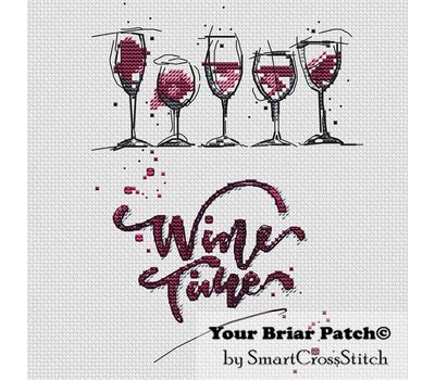 Wine Time cross stitch