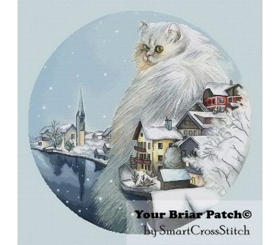 Winter Cat cross stitch