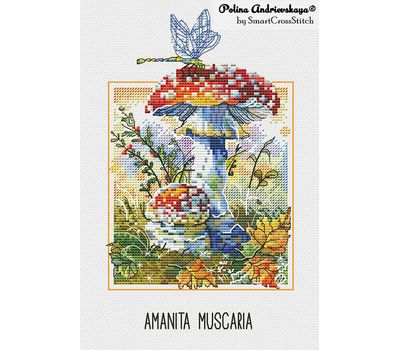 Amanita Muscaria cross stitch