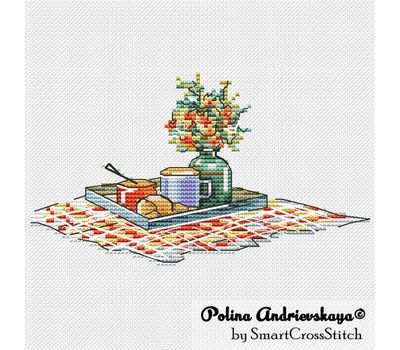 Autumn Coffee cross stitch pattern