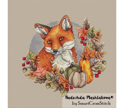 Autumn Fox cross stitch pattern