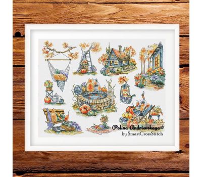 Autumn Garden Sampler cross stitch pattern