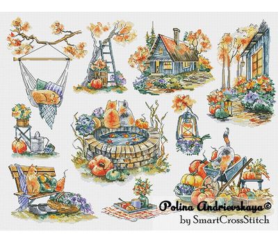 Autumn Garden Sampler cross stitch