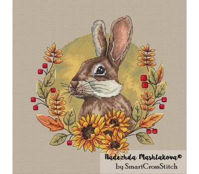 Autumn Hare cross stitch pattern