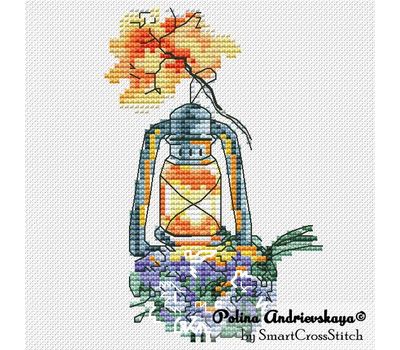 Autumn Lantern cross stitch pattern