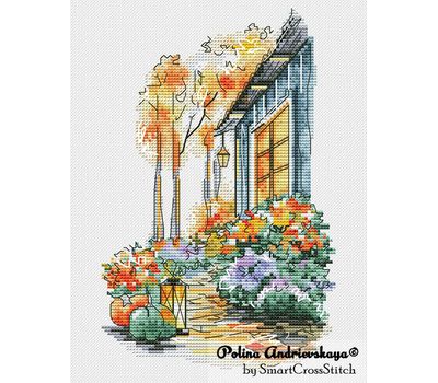 Autumn Porch cross stitch pattern