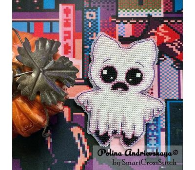 Ghost Cat cross stitch