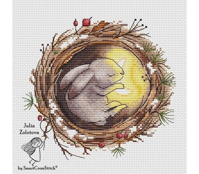 Cute Sleeping Rabbit cross stitch pattern