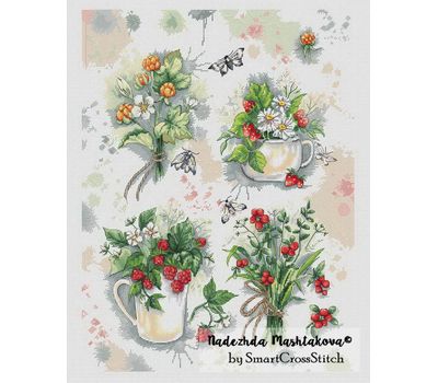 Forest Berries Cross stitch chart