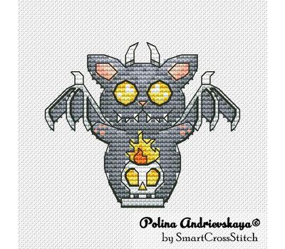 Gargoyle Cat cross stitch