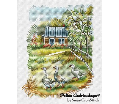 Geese cross stitch pattern
