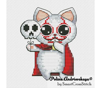 Joker Cat cross stitch pattern