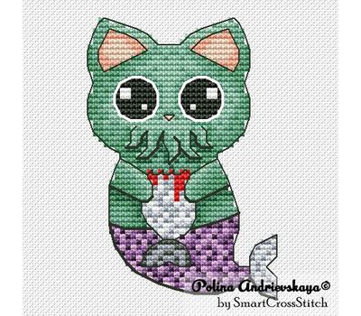 Mermaid Cat cross stitch