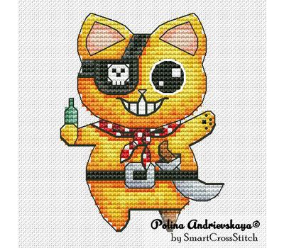 Pirate Cat cross stitch