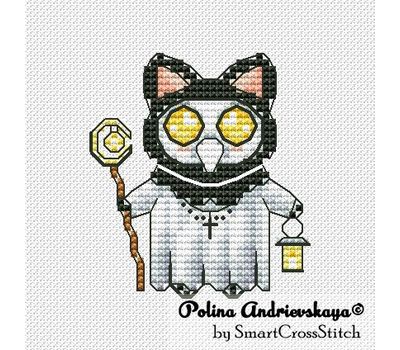 Plague doctor cross stitch pattern