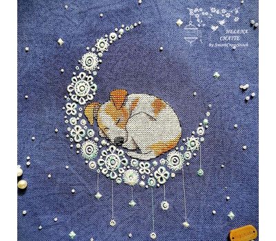 Moonlight Puppy Embroidery pattern