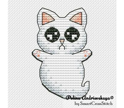 Spooky Cat cross stitch pattern