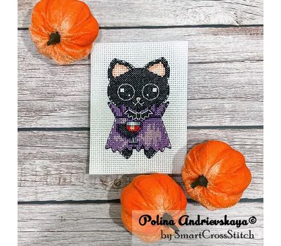 Vampire Cat cross stitch pattern