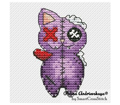 Vodou Cat cross stitch pattern