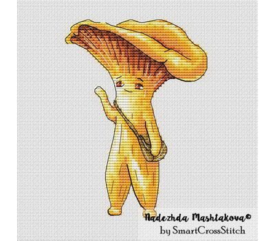 Сhanterelle Mushroom cross stitch pattern