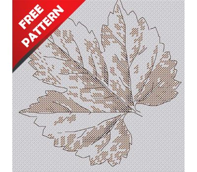 Leaf Free cross stitch pattern