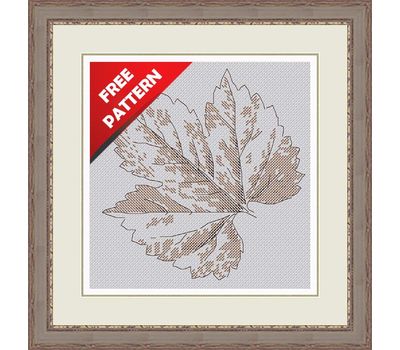 Leaf Free cross stitch