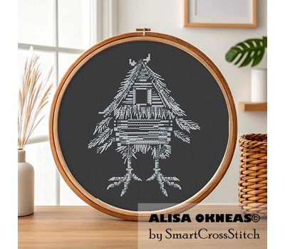 Chicken Legs Hut cross stitch