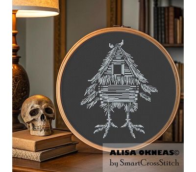 Chicken Legs Hut cross stitch pattern