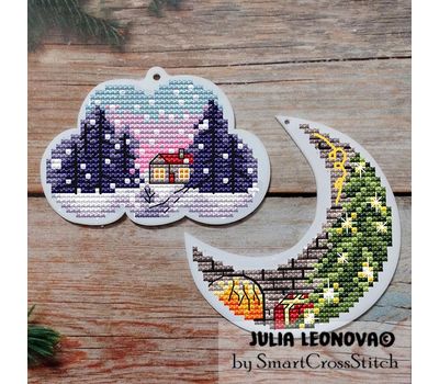 Cozy New Year cross stitch pattern