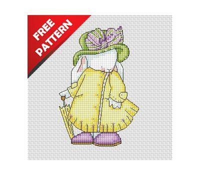 Cute Bunny Free cross stitch pattern