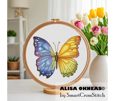 Day-Night butterfly2 cross stitch pattern