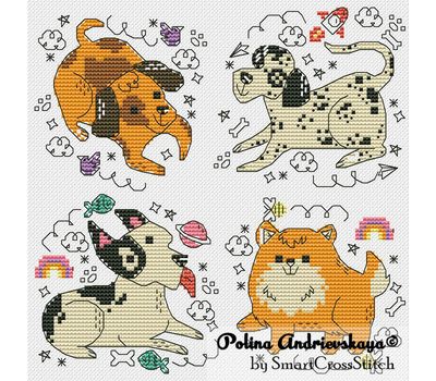 Dreaming Dogs cross stitch