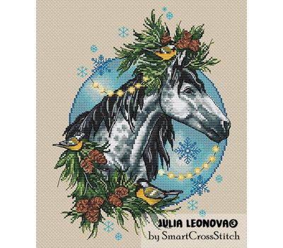 February Horse cross stitch