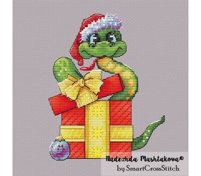 Xmas Snake cross stitch