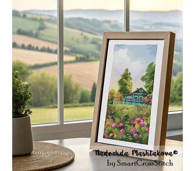 July Rural Landscape cross stitch pattern