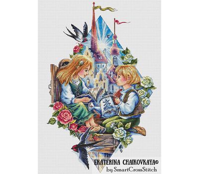 Kai and Gerda cross stitch