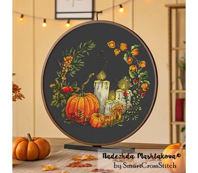 Mabon round cross stitch pattern