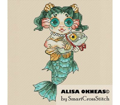 Mermaid cross stitch